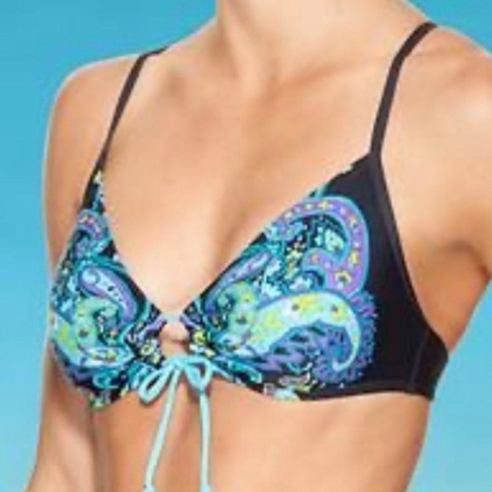 Athleta Zanzibar Scrunch Bikini Top Size XXS
